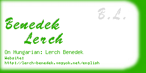 benedek lerch business card